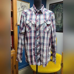 American Rag Plaid Lightweight Shirt Size XL